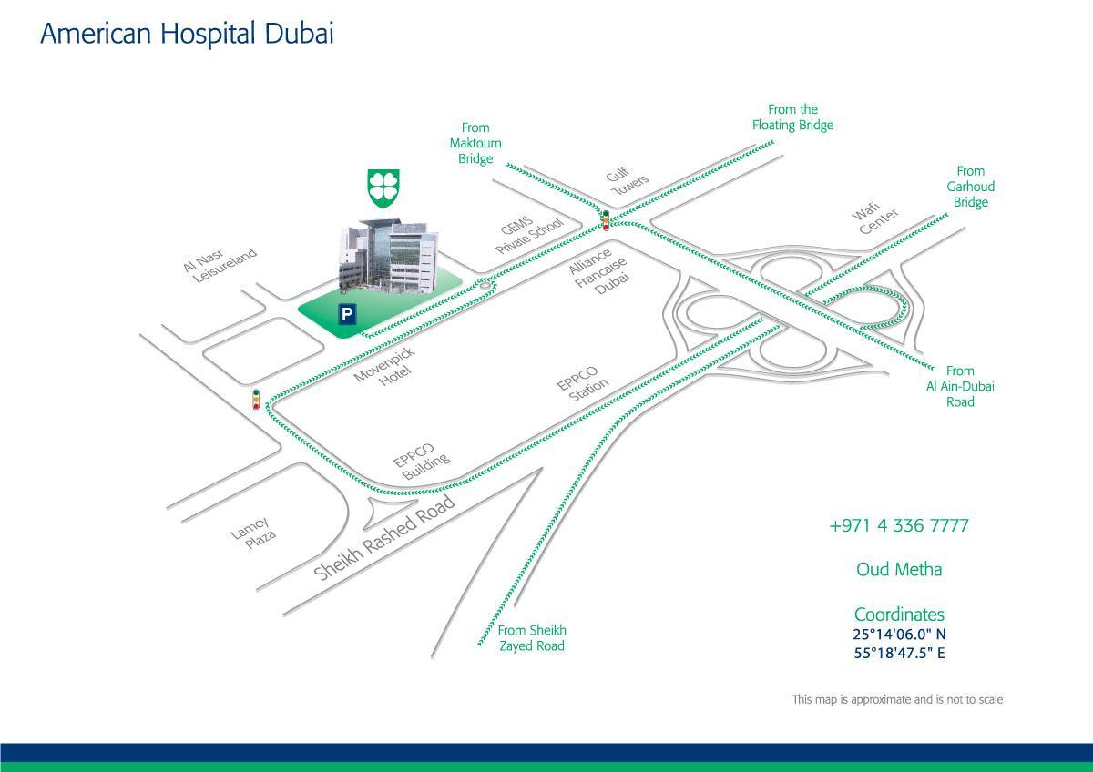 karta američki bolnici u Dubaiju
