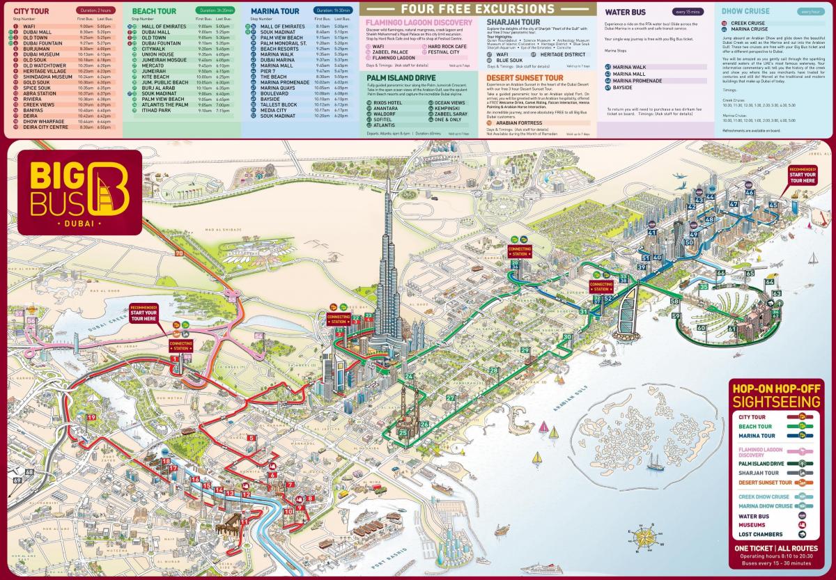 karta atrakcija Dubaija