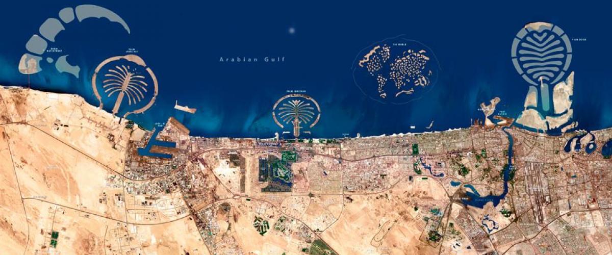 satelitska karta Dubai