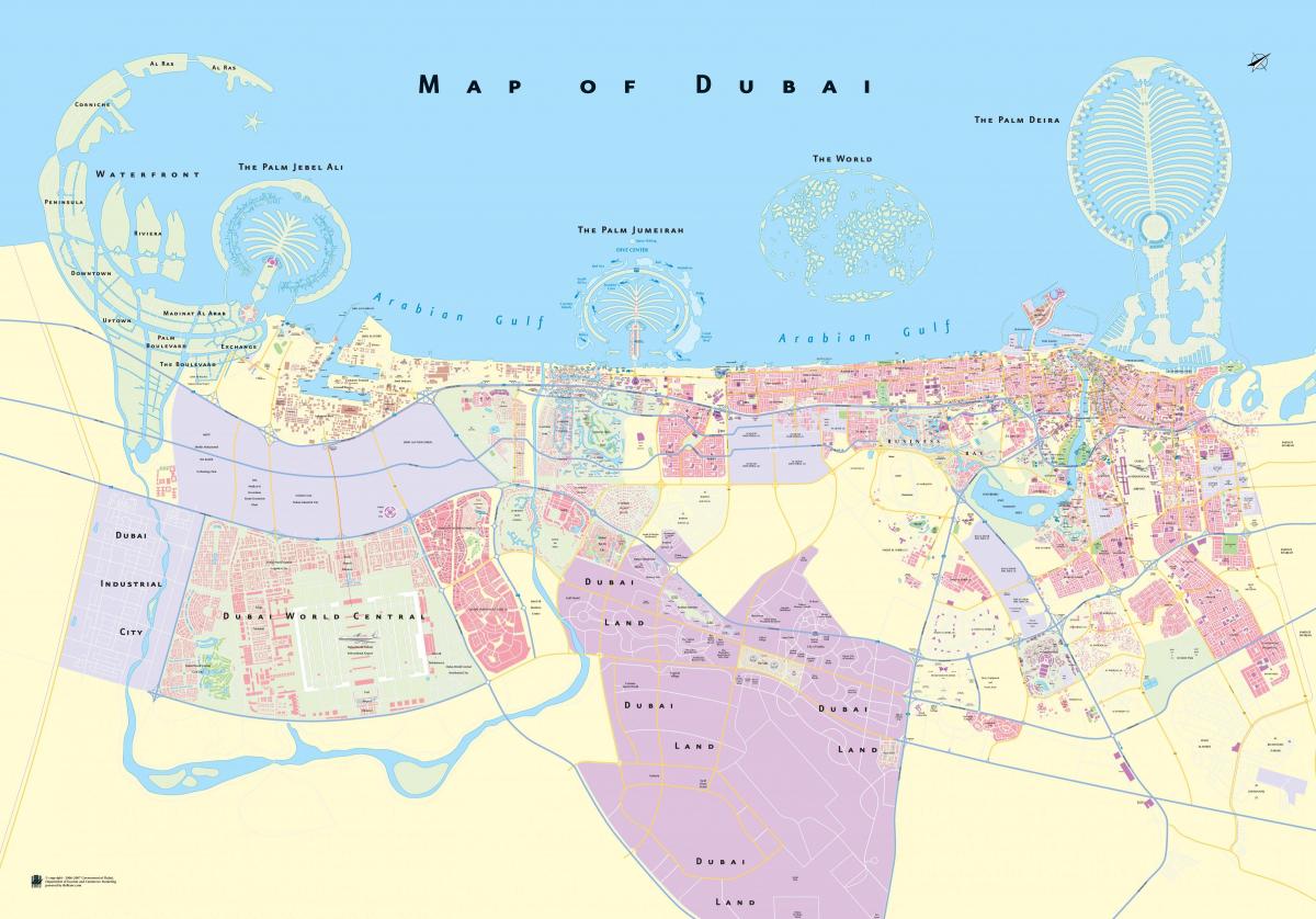 karta grada Dubai
