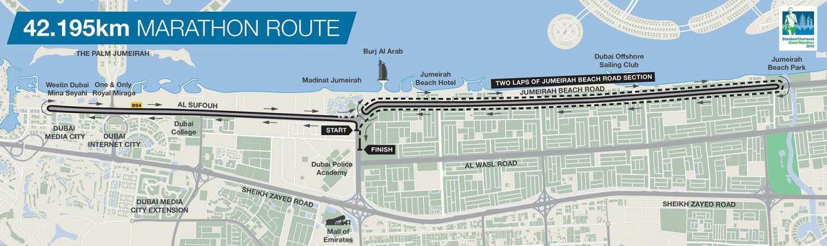 karta Дубайском maratonu
