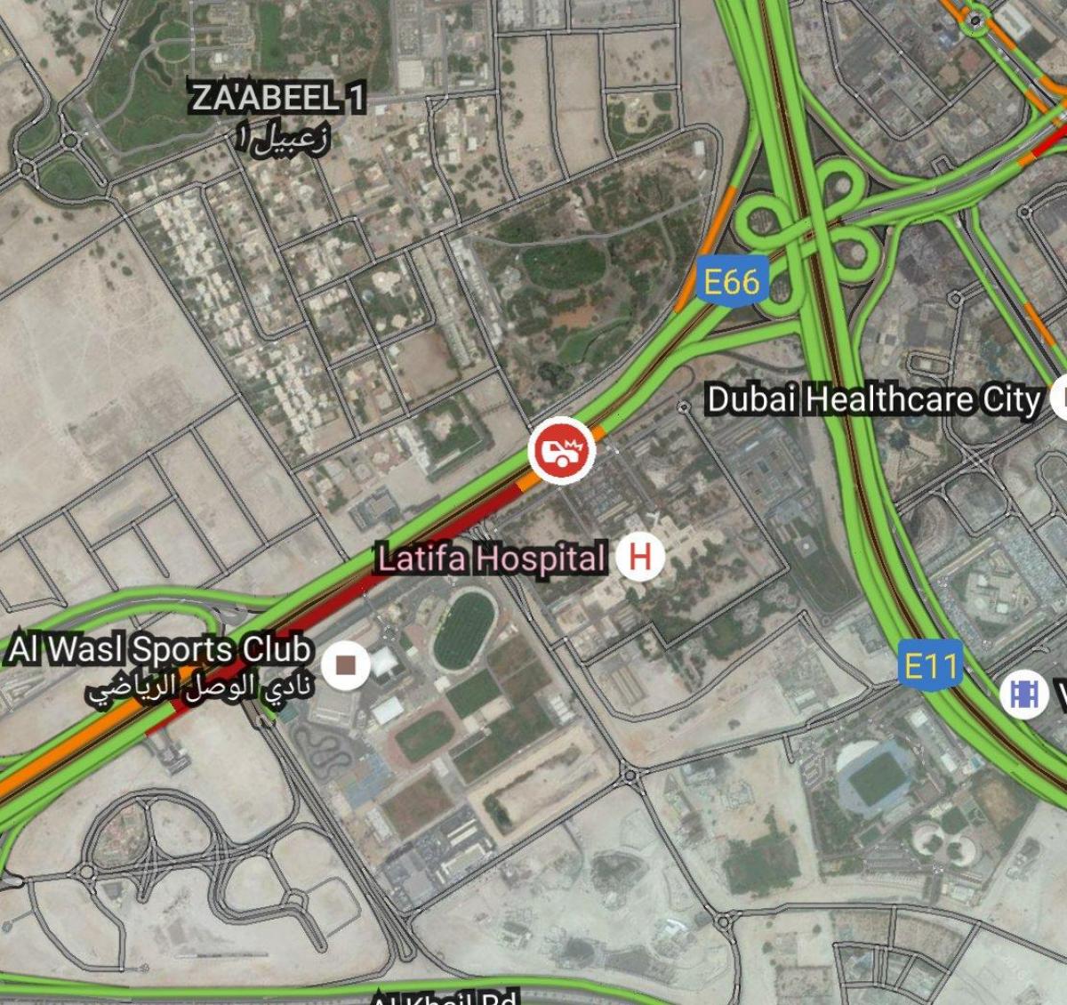 latifah je u bolnicu u Dubaiju lokacija na karti