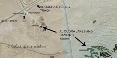 Al Кудра jezero lokacija karti