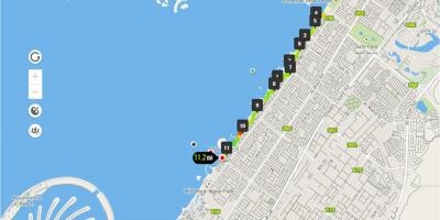 Jumeirah Beach pokretnoj traci karti