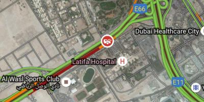 Latifah je u bolnicu u Dubaiju lokacija na karti