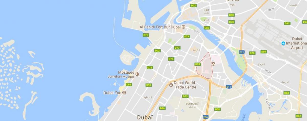 karta oud Metha je Dubai