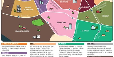 Karta područja u Dubai