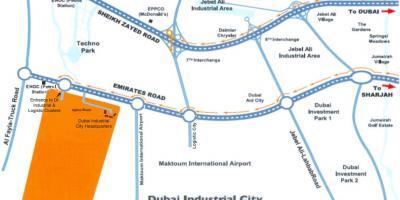 Karta industrijski grad Dubai