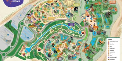 Karta Dubai zoološki vrt